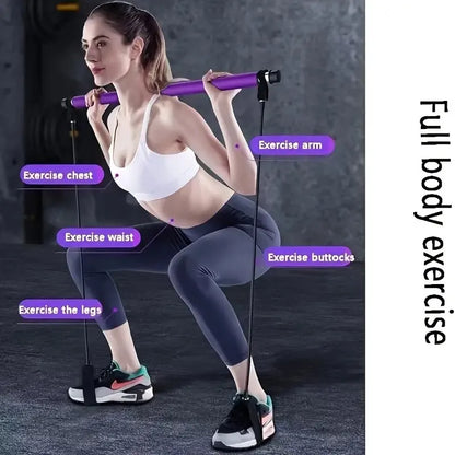 Pilates Stick Multi functional Fitness Stick Yoga Pilates Equipment Home Elasticity Exercise Training Hip Pulling Rope