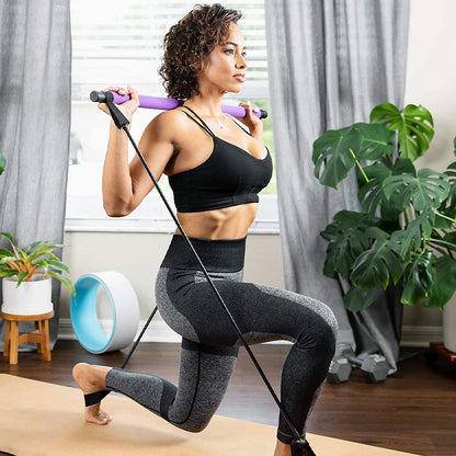 Pilates Stick Multi functional Fitness Stick Yoga Pilates Equipment Home Elasticity Exercise Training Hip Pulling Rope