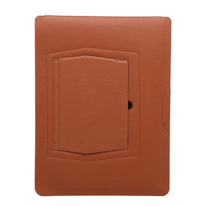 Portable Leather Laptop Sleeve Case Bag for Macbook Air 12 13 14 15 16 Inch M5 M4 M3 M2 Chip Mac Book Pro Adjustable Stand Cover