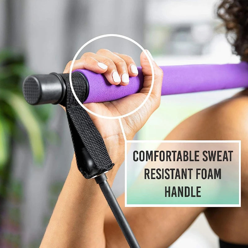 Pilates Stick Multi functional Fitness Stick Yoga Pilates Equipment Home Elasticity Exercise Training Hip Pulling Rope