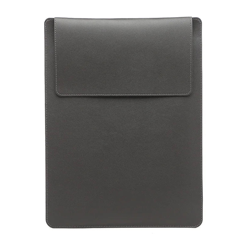 Portable Leather Laptop Sleeve Case Bag for Macbook Air 12 13 14 15 16 Inch M5 M4 M3 M2 Chip Mac Book Pro Adjustable Stand Cover