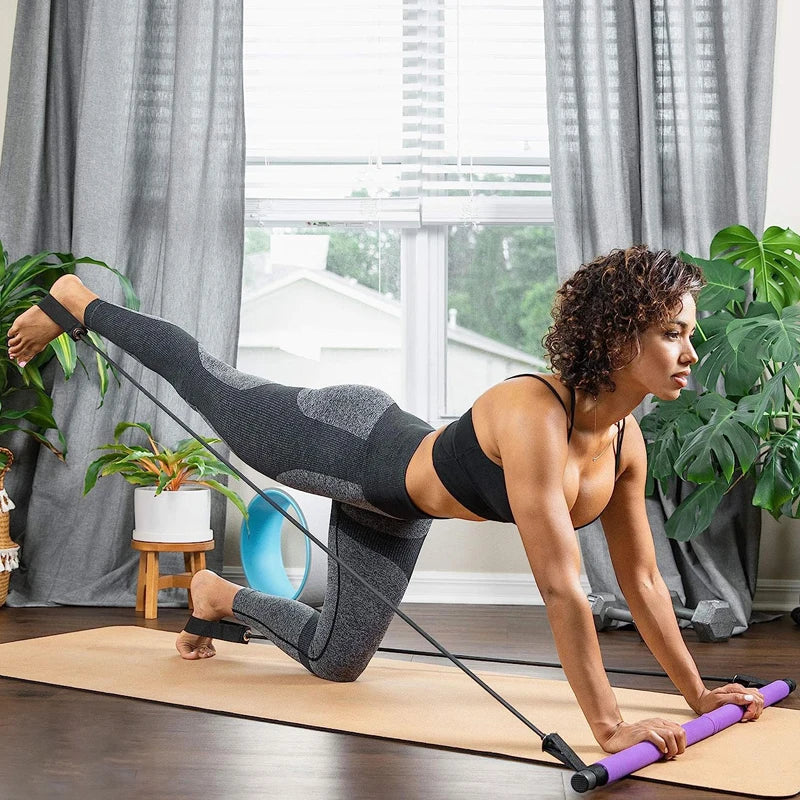Pilates Stick Multi functional Fitness Stick Yoga Pilates Equipment Home Elasticity Exercise Training Hip Pulling Rope