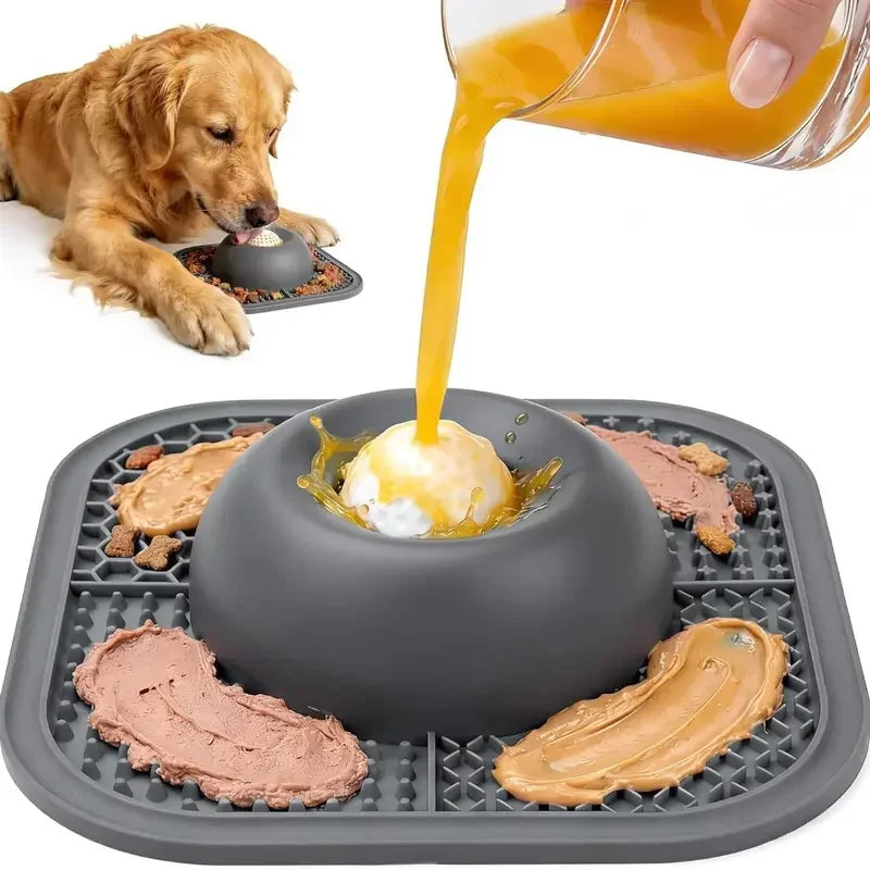 2 in 1 Dog Bowl Lick Mat