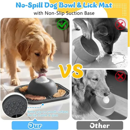 2 in 1 Dog Bowl Lick Mat